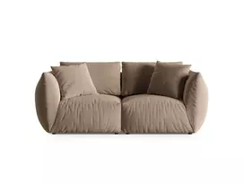 Velvet modulinė sofa, Chris, 3 vietų, 220x100x80, šviesiai ruda