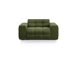 Velvet sofa, Kendal, 2 vietų, 156x103x79, tamsiai žalia