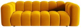 Velvet sofa, Lupine, 3 vietų, 230x95x70, geltona
