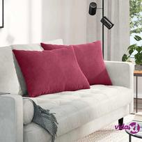 vidaXL Sofa Pagalvės 2 pcs Vyno raudona 70 x 50 cm Kordūrinis audinys