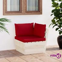 vidaXL Kampinė sodo sofa iš palečių su pagalvėlėmis, impregnuota eglė