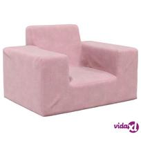 vidaXL Vaikiška sofa, rožinės spalvos, minkštas pliušas