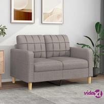 vidaXL Dvivietė sofa, taupe spalvos, 120cm, audinys