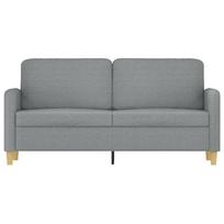 audinys - vidaXL Dvivietė sofa, šviesiai pilkos spalvos, 140cm, audinys - 3 nuotrauka