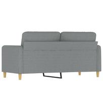 audinys - vidaXL Dvivietė sofa, šviesiai pilkos spalvos, 140cm, audinys - 5 nuotrauka