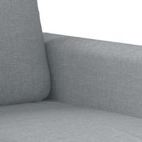 audinys - vidaXL Dvivietė sofa, šviesiai pilkos spalvos, 140cm, audinys - 6 nuotrauka