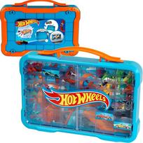 KLEIN HOT WHEELS lagaminų automobilių garažas su šviečiančiu logotipu, 2408