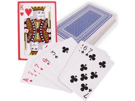 Pokerio Kortų Rinkinys 54 Dengtų Plastikinių Kortų Kaladė Tradicinis Mėlyna