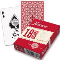 poker cards - Fournier Victoria 18 pokerio kortos (Raudona) - 1 nuotrauka