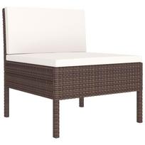lauko baldai 4 vietu - Lauko baldų komplektas VLX Garden Bar Set 3064819, kreminės spalvos/rudas, 4 vietų - 4 nuotrauka