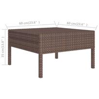 lauko baldai 4 vietu - Lauko baldų komplektas VLX Garden Bar Set 3064819, kreminės spalvos/rudas, 4 vietų - 5 nuotrauka