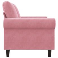 rozine sof - vidaXL Dvivietė sofa, rožinė (Pink), 120 cm, aksomas - 5 nuotrauka