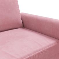 rozine sof - vidaXL Dvivietė sofa, rožinė (Pink), 120 cm, aksomas - 7 nuotrauka