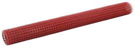 Vielos tinklas su pvc danga, raudonas, 10x1,5m, kvadr. form.