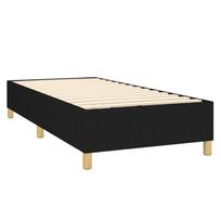led miegamojo - vidaXL Lova su spyruoklėmis ir čiužiniu, juoda (Black), 100x200 cm, audinys - 5 nuotrauka