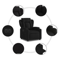 atlosiami foteliai - vidaXL Elektrinis atlošiamas krėslas, juodas (Black) - 7 nuotrauka