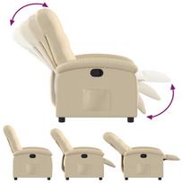 relax foteliai - Fotelis VLX Reclining 329329, kreminės spalvos, 90 cm x 66 cm x 98 cm - 6 nuotrauka