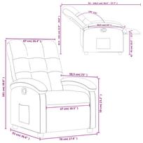 relax foteliai - Fotelis VLX Reclining 329329, kreminės spalvos, 90 cm x 66 cm x 98 cm - 11 nuotrauka