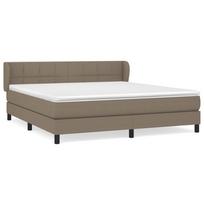 miegamojo lova 180x200 cm - vidaXL Lova su spyruoklėmis ir čiužiniu, taupe (Taupe), 180x200 cm, audinys - 2 nuotrauka