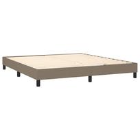 miegamojo lova 180x200 cm - vidaXL Lova su spyruoklėmis ir čiužiniu, taupe (Taupe), 180x200 cm, audinys - 3 nuotrauka