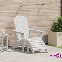 Sodo Adirondack kėdė su pakoja, baltos spalvos, HDPE