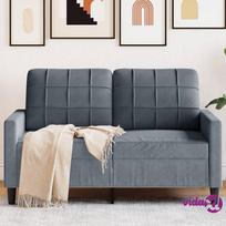 vidaXL Dvivietė sofa, tamsiai pilkos spalvos, 120cm, aksomas