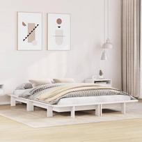 vidaXL Lovos rėmas be čiužinio 150x200 cm, Baltas (White)