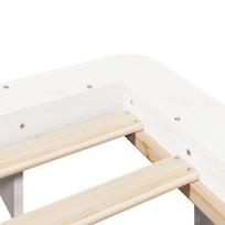 ciuzinys 150x200 - vidaXL Lovos rėmas be čiužinio 150x200 cm, Baltas (White) - 6 nuotrauka