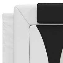 lova remas 140x200 - vidaXL Lovos rėmas, juodas/baltas (Black/White), 140x200 cm, dirbtinė oda - 9 nuotrauka