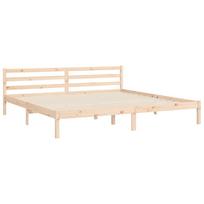 miegamojo lova 180x200 cm - Lovos rėmas su galvūgaliu, natūralus (Natural), 180x200 cm, medienos masyvas - 9 nuotrauka