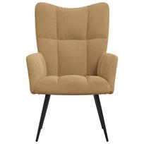 poilsio kede - Fotelis VLX Relaxing Velvet 328059, rudas, 69 cm x 61.5 cm x 95.5 cm - 3 nuotrauka
