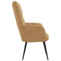 poilsio kede - Fotelis VLX Relaxing Velvet 328059, rudas, 69 cm x 61.5 cm x 95.5 cm - 4 nuotrauka