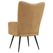 poilsio kede - Fotelis VLX Relaxing Velvet 328059, rudas, 69 cm x 61.5 cm x 95.5 cm - 5 nuotrauka