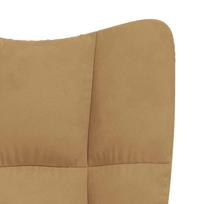 poilsio kede - Fotelis VLX Relaxing Velvet 328059, rudas, 69 cm x 61.5 cm x 95.5 cm - 6 nuotrauka