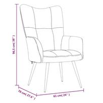 poilsio kede - Fotelis VLX Relaxing Velvet 328059, rudas, 69 cm x 61.5 cm x 95.5 cm - 8 nuotrauka