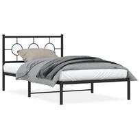 miegamojo lovos rem - Metalinis lovos rėmas su galvūgaliu, juodos spalvos, 107x203cm - 2 nuotrauka