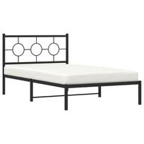 miegamojo lovos rem - Metalinis lovos rėmas su galvūgaliu, juodos spalvos, 107x203cm - 4 nuotrauka