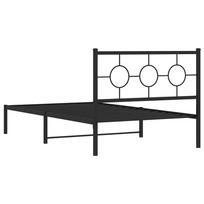miegamojo lovos rem - Metalinis lovos rėmas su galvūgaliu, juodos spalvos, 107x203cm - 7 nuotrauka