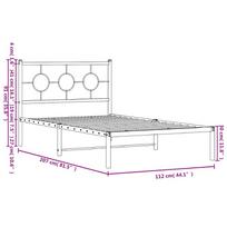 miegamojo lovos rem - Metalinis lovos rėmas su galvūgaliu, juodos spalvos, 107x203cm - 10 nuotrauka