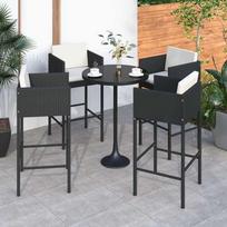 Baro kėdė VLX Bar Stools, juoda, 4 vnt.