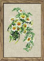 RIOLIS - Create It Yourself - Siuvinėjimo rinkinys „Ramunių puokštė“ 582 (21x30 cm)