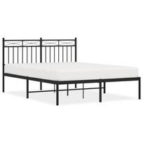 lovos 140x190 - Lova Metalinis lovos rėmas su galvūgaliu, juodos spalvos, 140x190cm - 2 nuotrauka