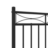 lovos 140x190 - Lova Metalinis lovos rėmas su galvūgaliu, juodos spalvos, 140x190cm - 8 nuotrauka