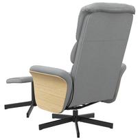 atlosiama masazines kedes - Fotelis vidaXL Atlošiama masažinė kėdė su pakoja, šviesiai pilka (Light Grey) - 5 nuotrauka
