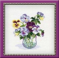 RIOLIS – Create It Yourself – Siuvinėjimo rinkinys „Našlaitės“ 835 (20x20 cm)