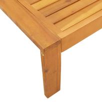 akacija - Lauko baldų komplektas vidaXL, akacijos masyvas, 9 dalių, kreminė (Cream) - 6 nuotrauka
