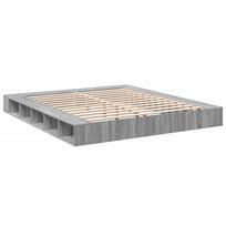 miegamojo lova 180x200 cm - vidaXL Lovos rėmas, pilkos ąžuolo spalvos (Grey Oak), 180x200 cm, apdirbta mediena - 6 nuotrauka