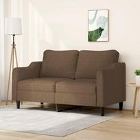 vidaXL Dvivietė sofa, ruda (Brown), 140 cm, audinys
