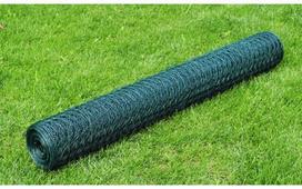 Vielinis tinklas, žalias, 25x0,5m, cinkuotas ir dengtas pvc
