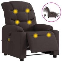 masazinis elektrinis - Fotelis vidaXL Elektrinis atlošiamas masažinis krėslas, tamsiai rudas (Dark Brown) - 2 nuotrauka